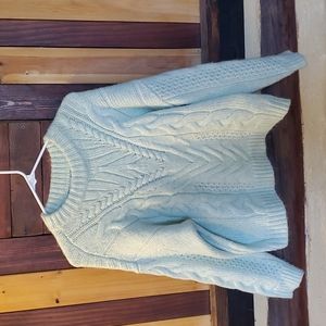 A New Day mint green cabled sweater
